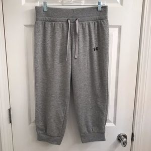 UNDER ARMOUR Capri Length Jogger Sweatpants Gray Medium
